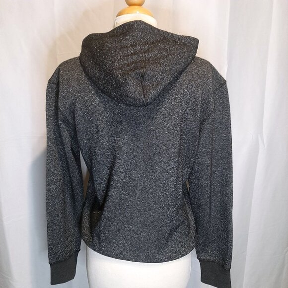 rare Celine Dion Las Vegas Metallic Glitter womens Hoodie size Small Gray Black - Picture 7 of 7